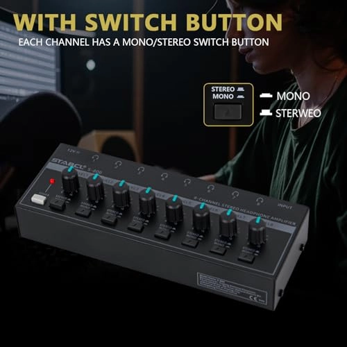 S-800 - 8 Channel Stereo Headphone Amplifier