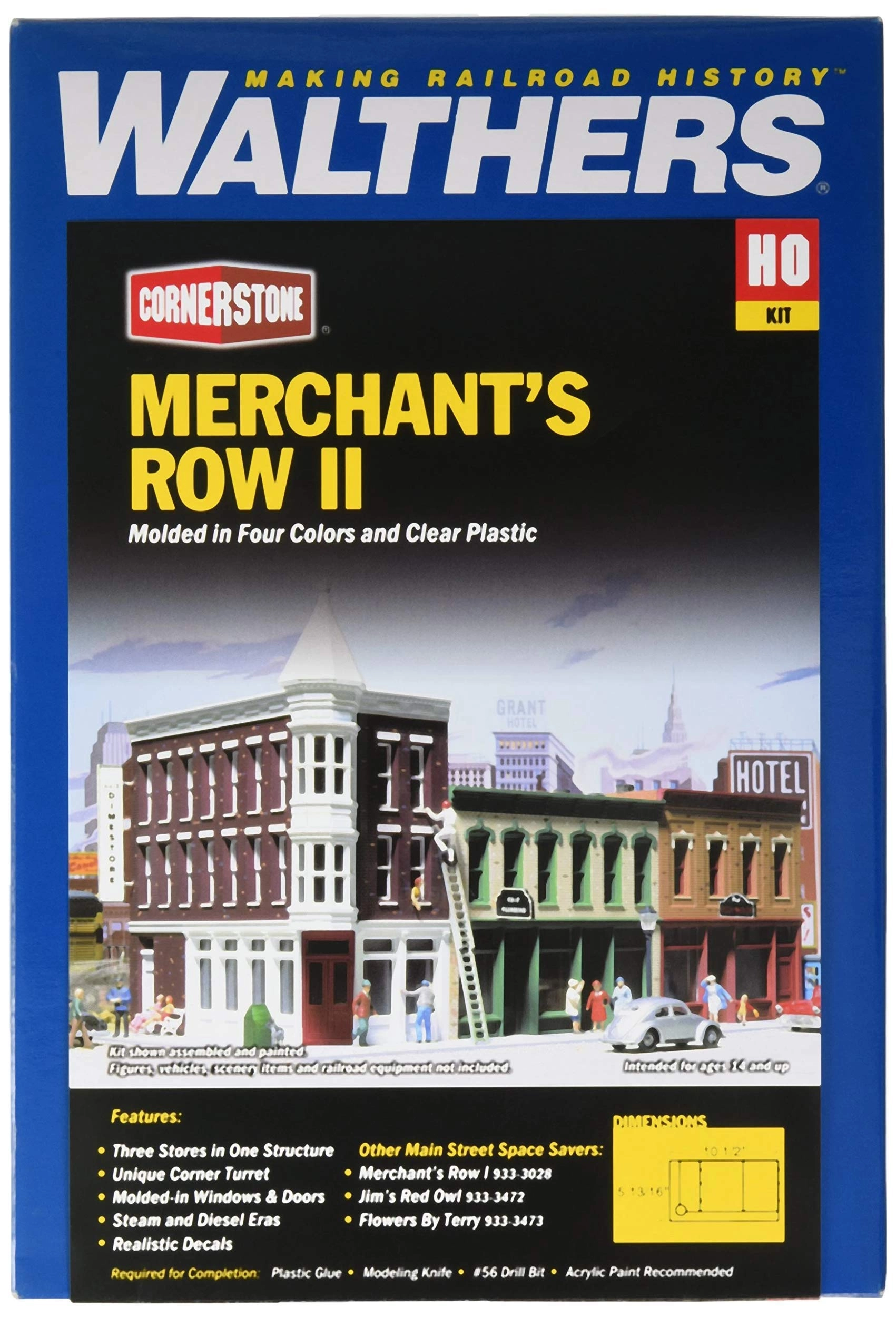 Walthers Cornerstone Merchants Row II Model Kit - HO Scale