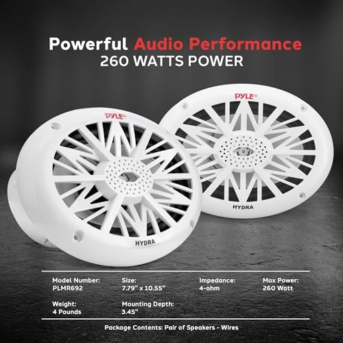 Dual Marine Speakers - 6x9 Inch 260 Watt