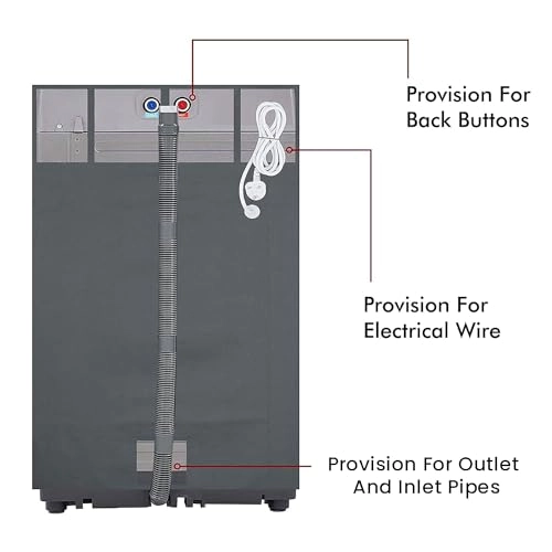 Washing Machine Cover - 6 kg 6.5 kg 7 kg 7.5 kg Grey