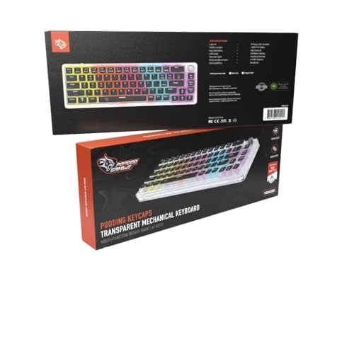 Pudding Keycaps Transparent Mechanical Keyboard - EN Wired