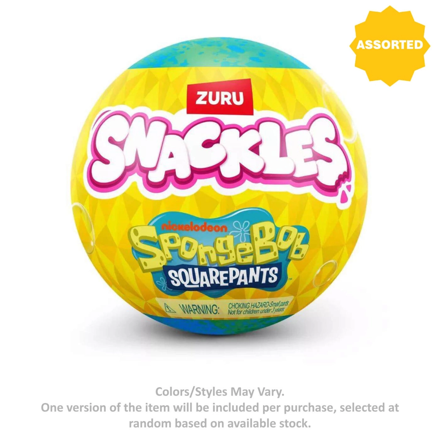 SNACKLES SpongeBob SquarePants Plush Toy Capsule 12.7 cm Plush Assorted