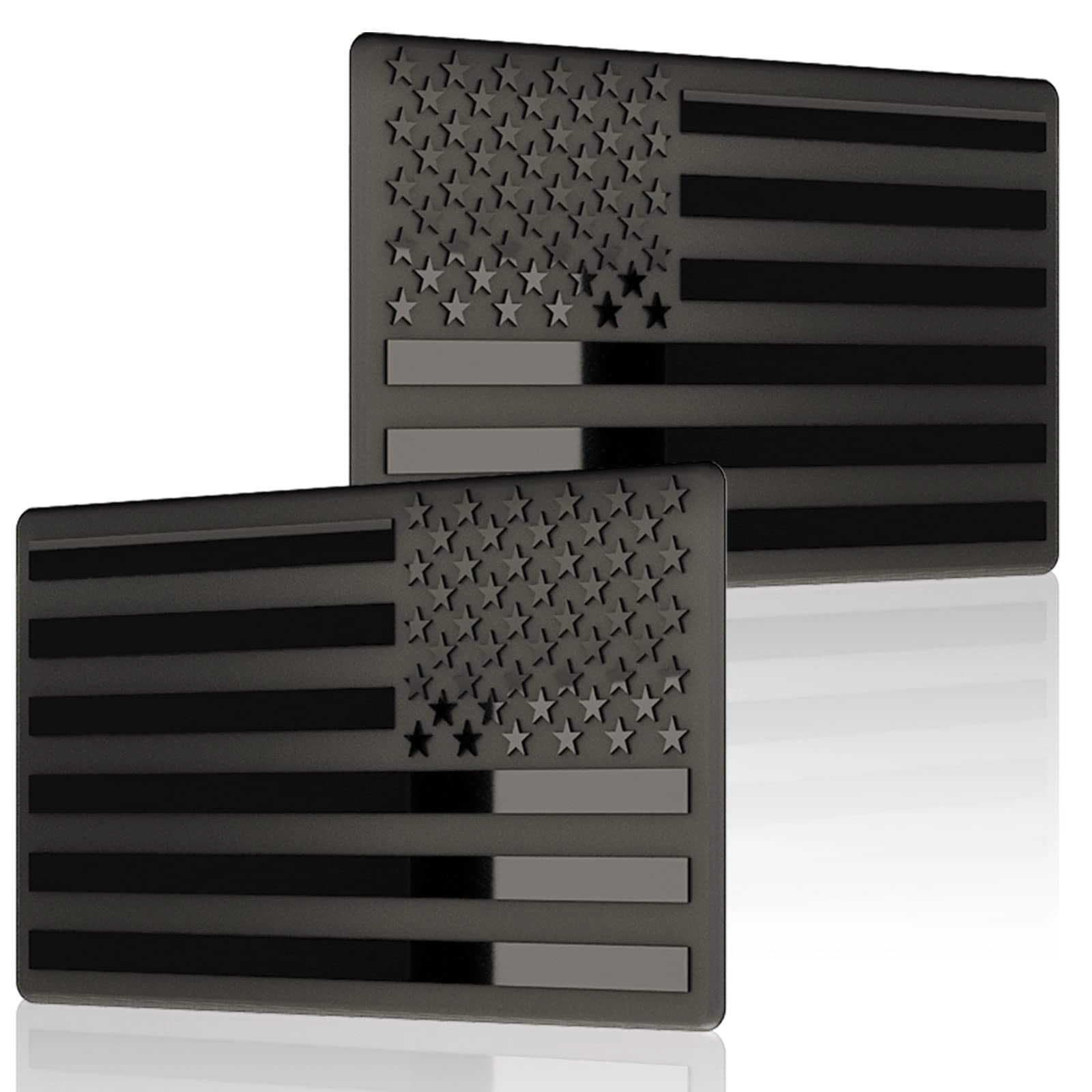 sticro American Flag Emblem Decal - 5" x 3" Matte Black