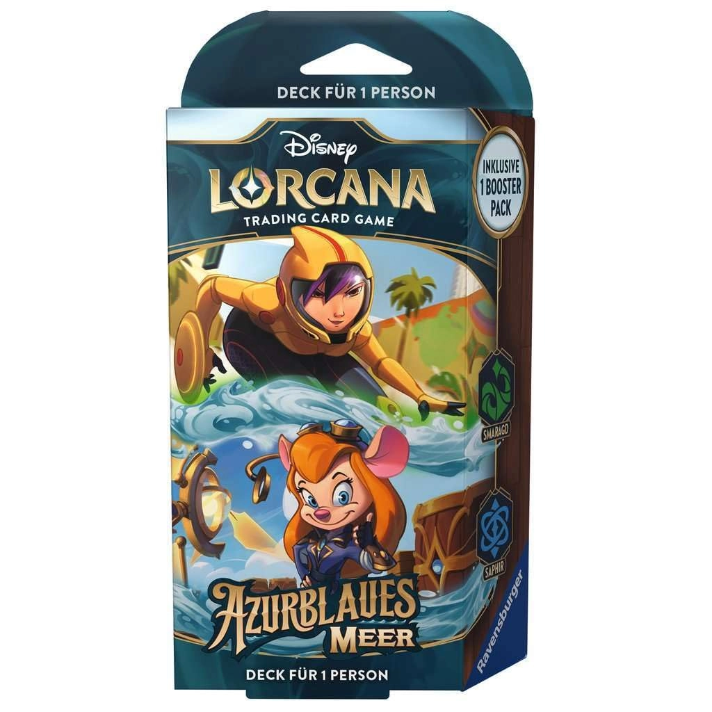 Ravensburger Disney Lorcana: Azure Sea - Emerald and Sapphire Deck - German 60pcs