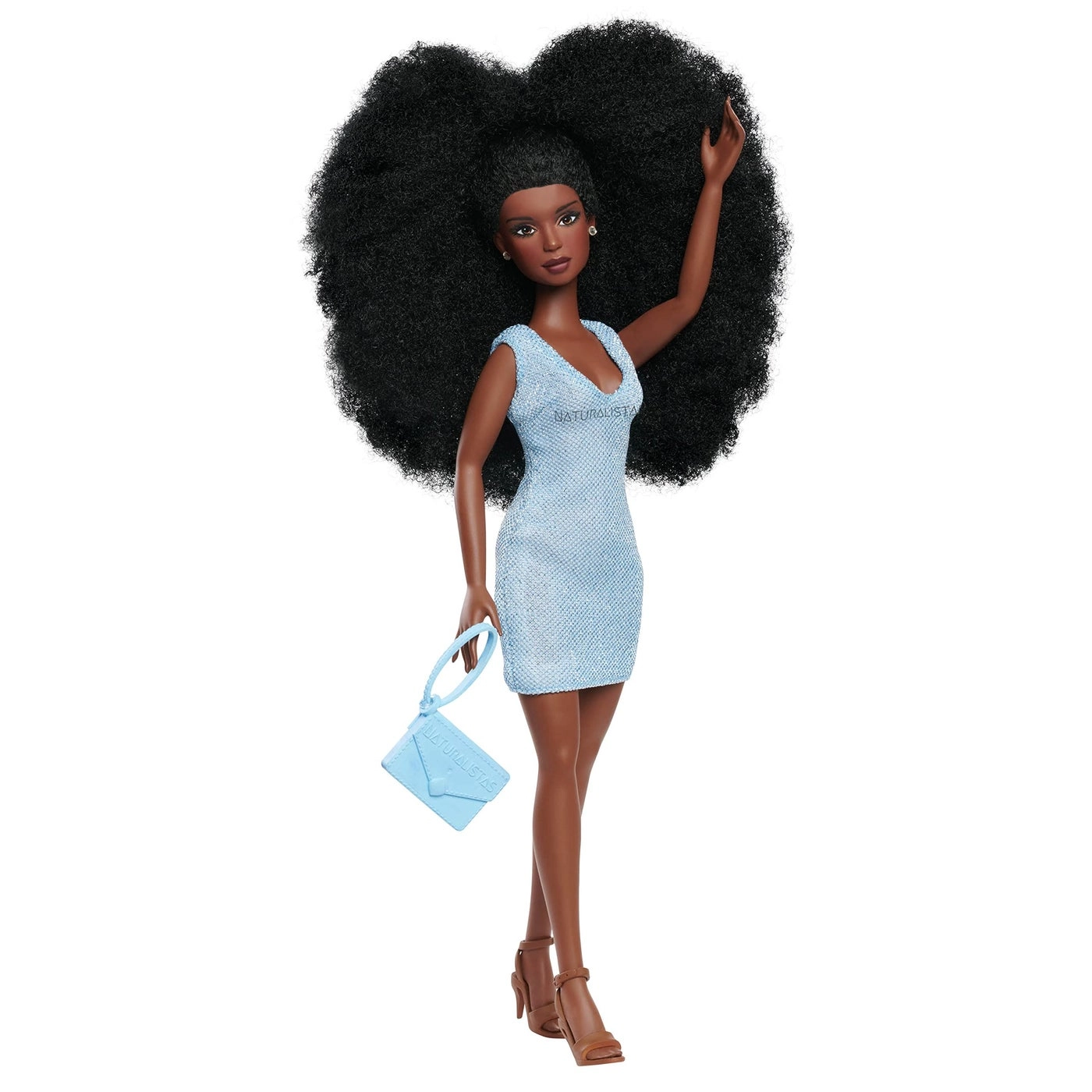 Just Play Liya Fashion Doll - 11-inch Deep Brown Skin Tone 4C Textured Hair Bundle