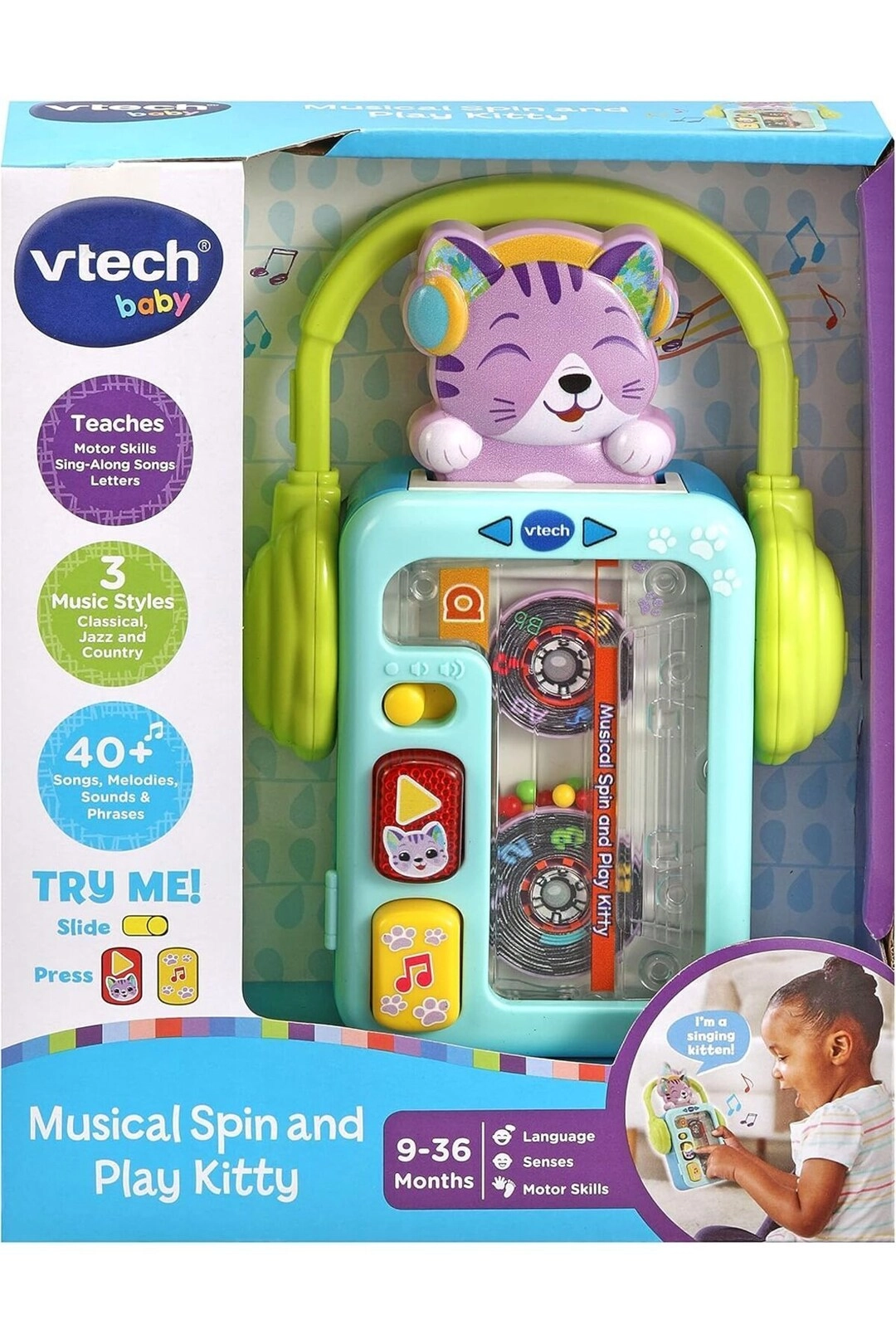 COLOR LAND CHILDRENS TOYS CENTER LLC Spin And Play Kitty Musical Toy
