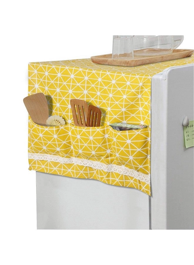 HOKIPO Fridge Cover Top - 130 x 55 cm Yellow