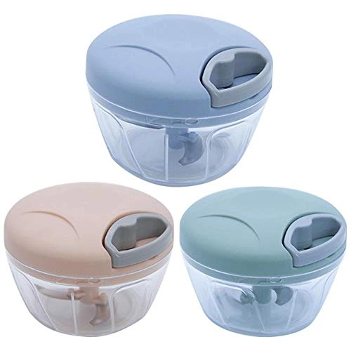 Tradebrite Manual Fruit Vegetable Chopper - 500ml 3-page blade