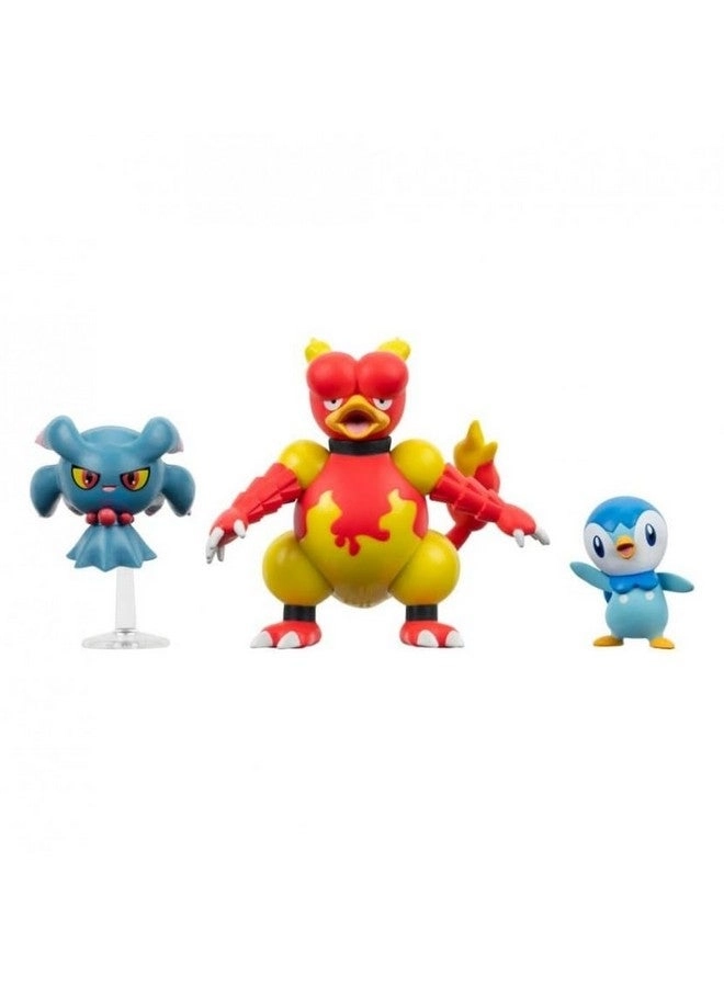 Pokémon - Tiplouf + Feuforêve + Magmar 3 pcs