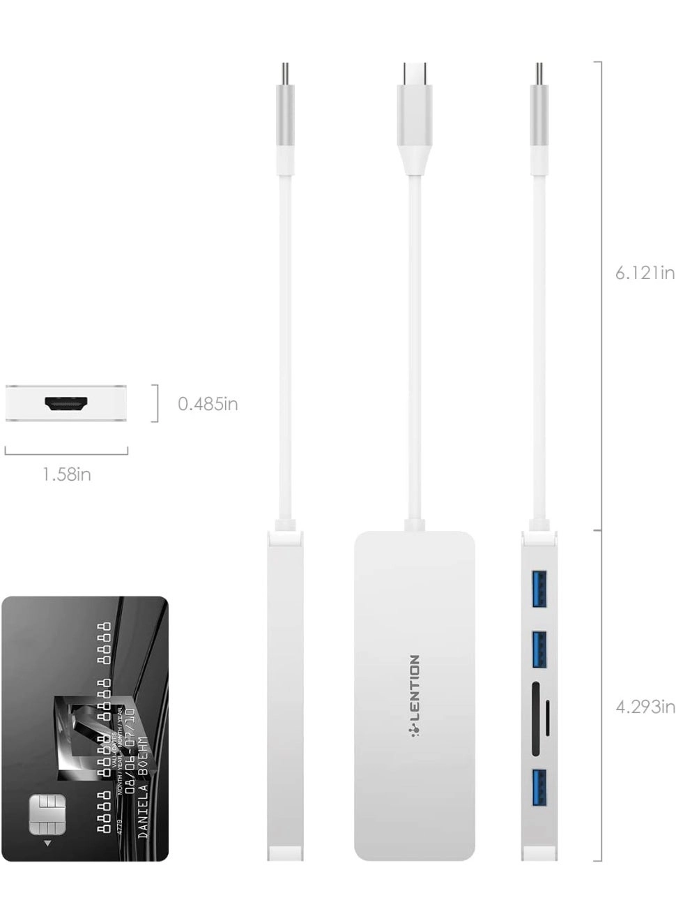 CB-CE18s - 8-in-1 USB-C Hub 4K@60Hz HDMI 100W PD