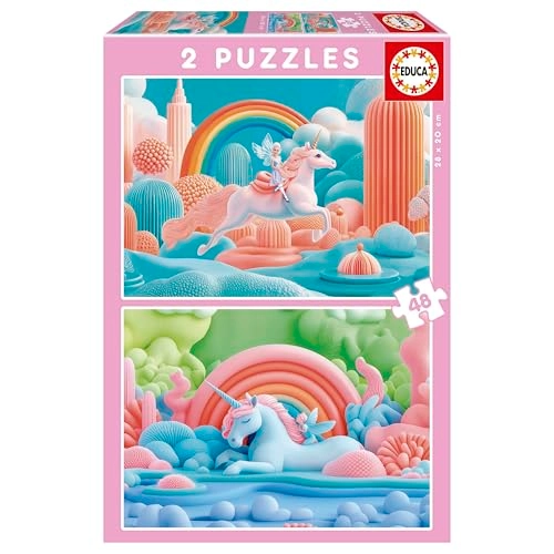 Play and Dream Magical Unicorns 2-in-1 Puzzle (20223) - 48 pcs
