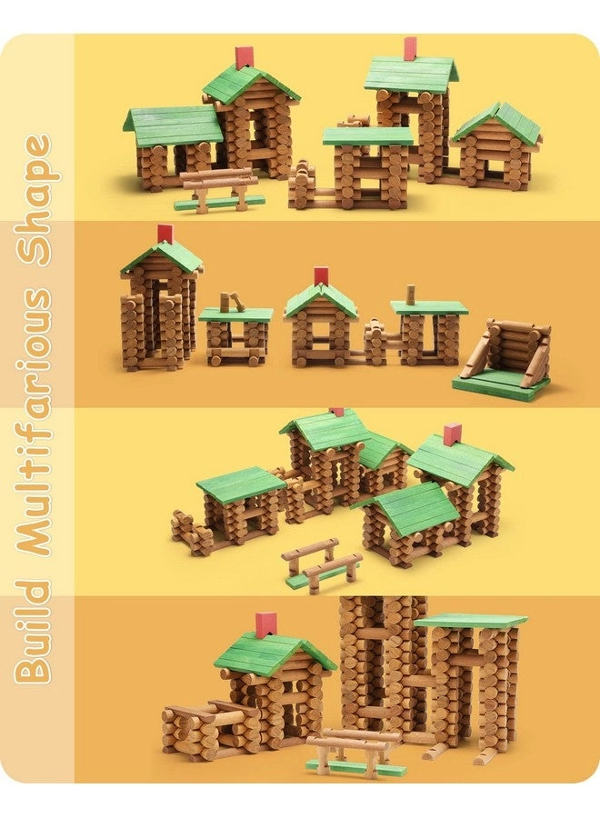 Wooden Log Cabin Set (20-353) - 300 PCS 3+ Kids