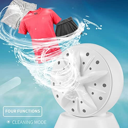 Mini Ultrasonic Washing Machine - Portable USB Powered Double Turbo