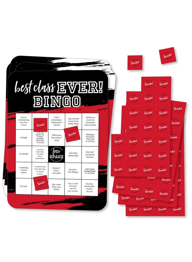 Big Dot of Happiness Reunited Red - Bingo Game Set of 18
