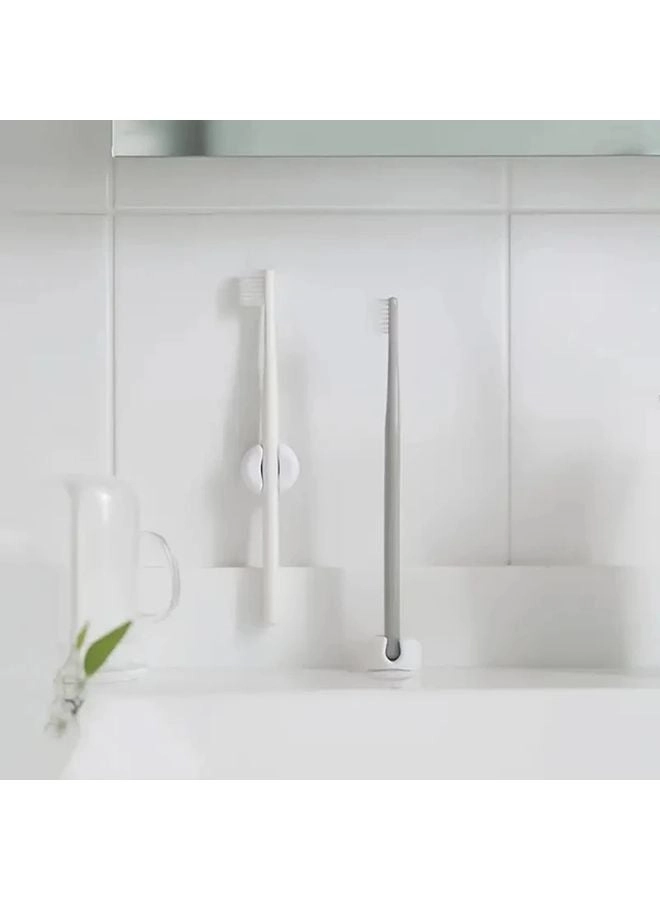 Generic Suction Cup Toothbrush Holder - Wall Mounted No-drill White
