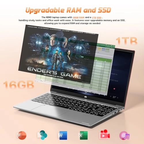 NIMO Student-Laptop N157 - 17.3'' N100 8GB DDR4 128GB SSD
