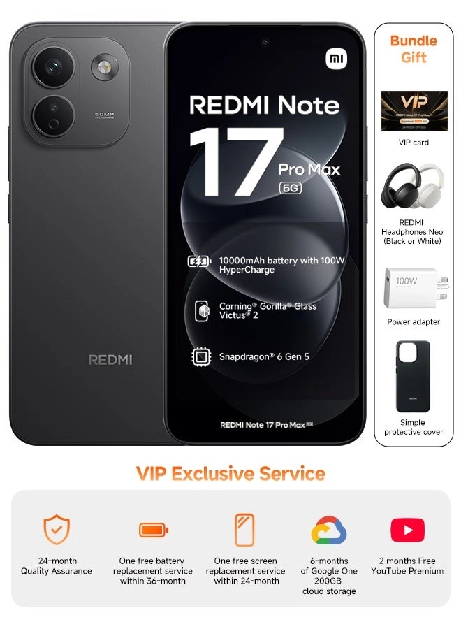Note 17 pro max 8GB 256GB + REDMI Headphones Neo