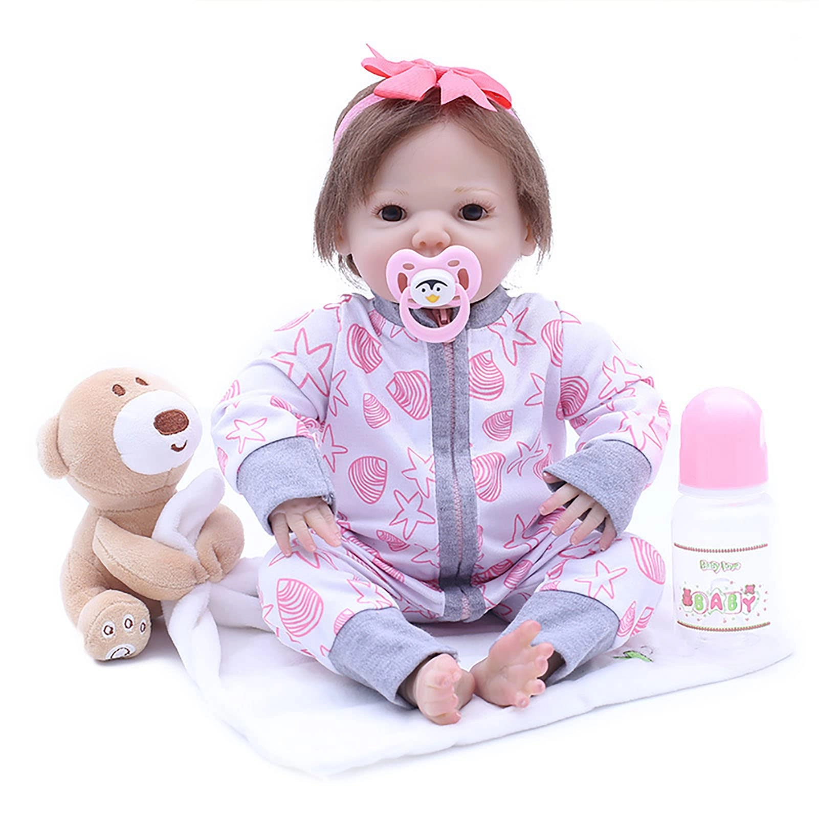 F&FSH Reborn Baby Doll - 16.5 Inch Vinyl Toddler Girl