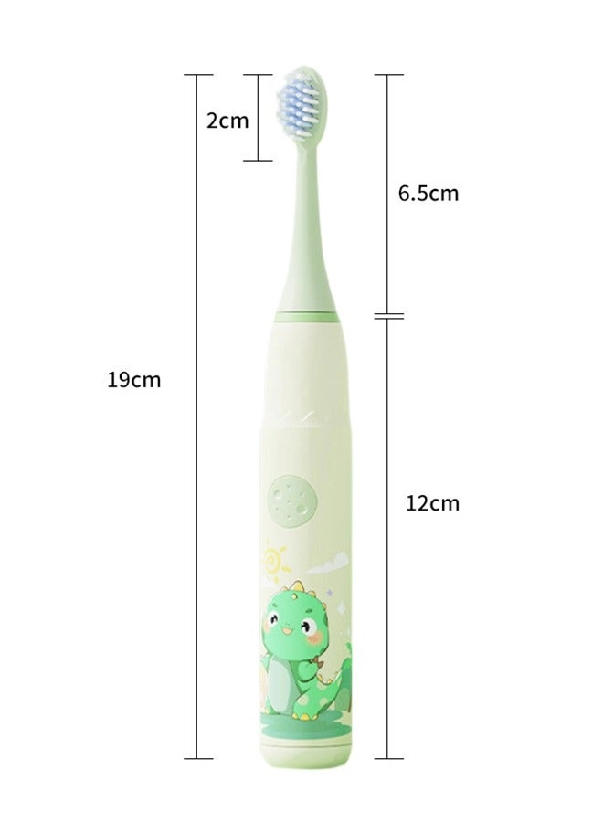 Kids Rechargeable Electric Toothbrush - 6 Brush Heads Timer USB Rechargeable