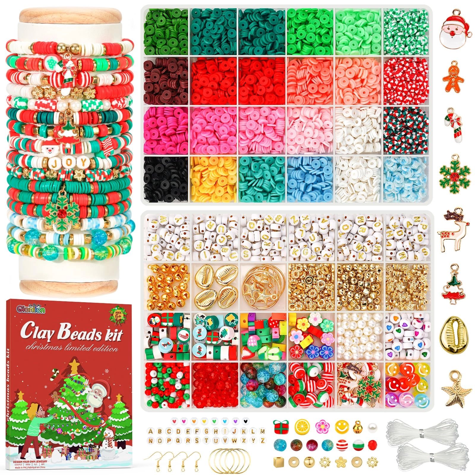 Clay Beads Kit - 8000pcs 24 Colors