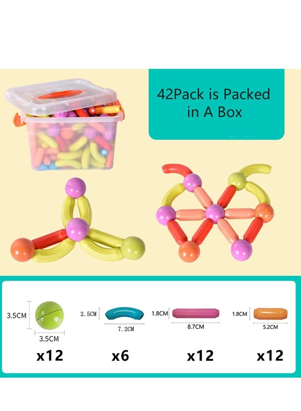 Magnetic Building Blocks - 42 pcs