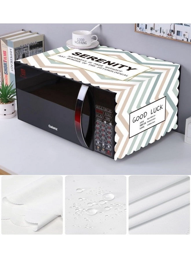 Microwave Oven Cover - 100 x 35 cm Waterproof Serinity Wave Design
