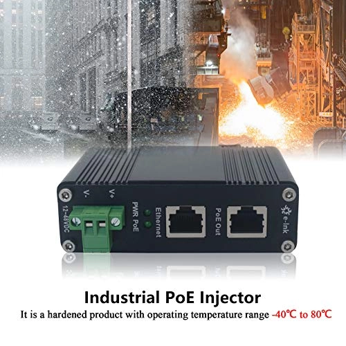 PoE Injector - 12~48VDC 30 watts IEEE802.3 af/at 10/100/1000Base-TX