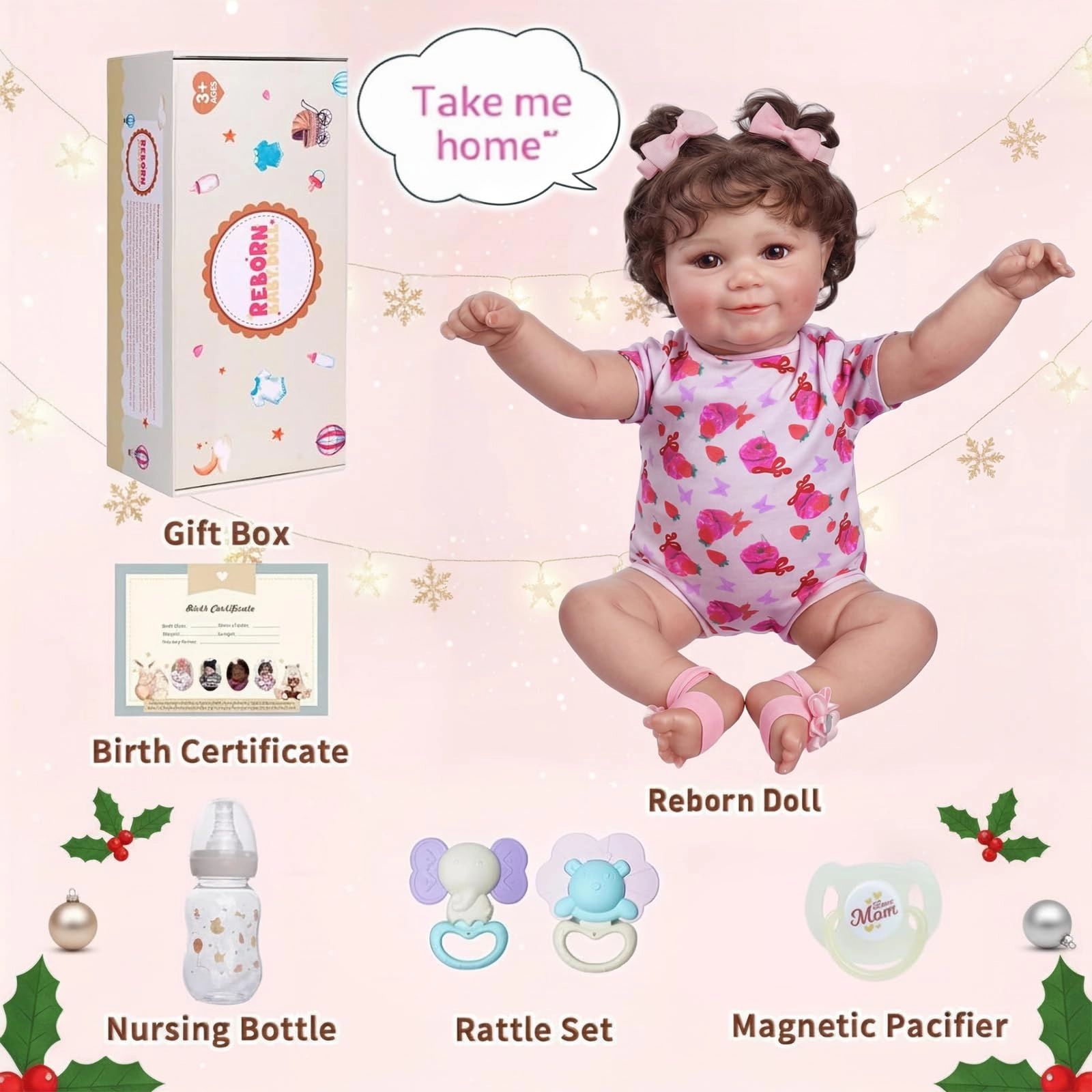 Reborn Baby Doll - 20 Inch Soft Body Ages 3+ Gift Set