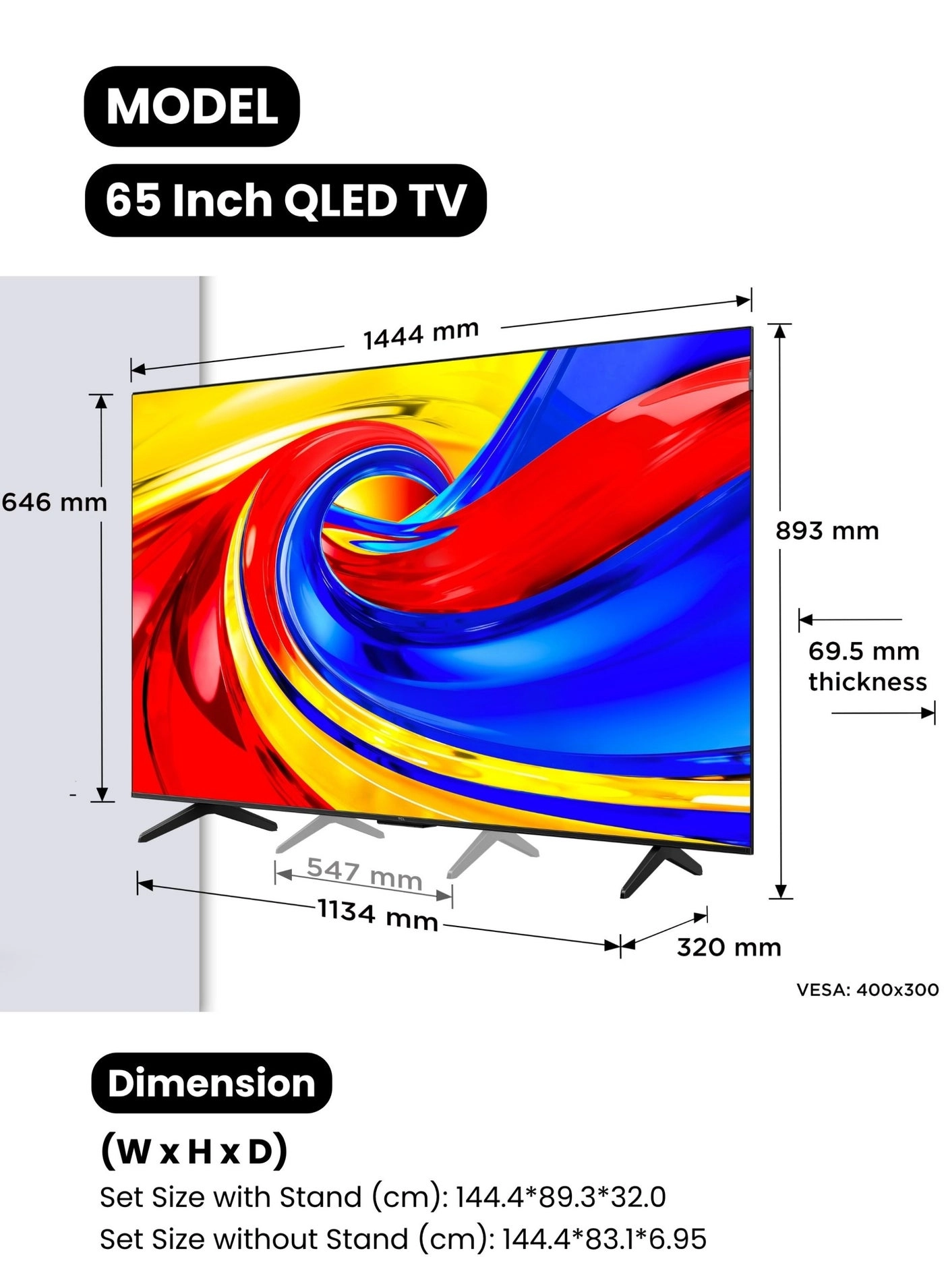 65P71L - 65 Inches