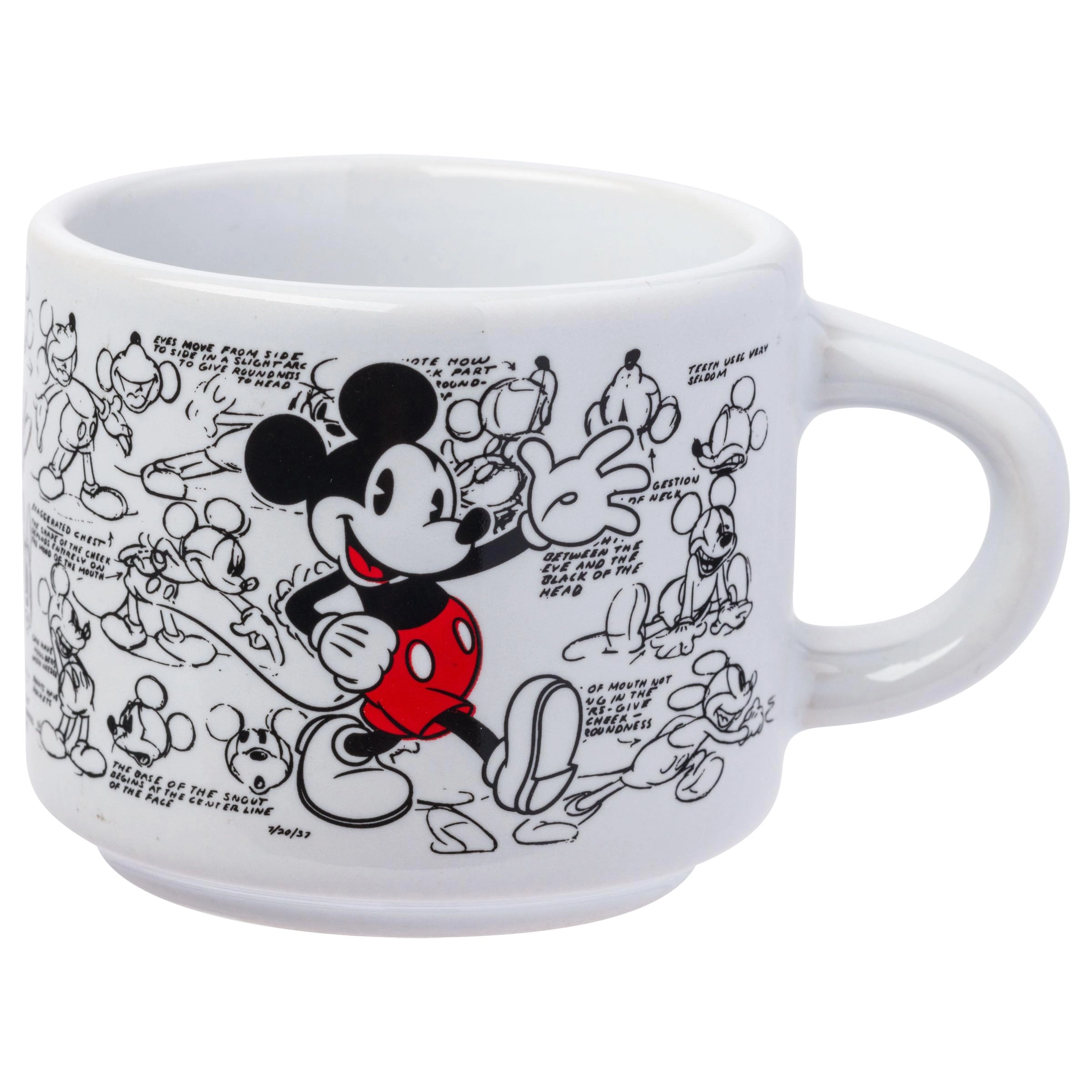 Disney Mickey Mouse Reusable Cup - 4 pcs - Vintage Sketches