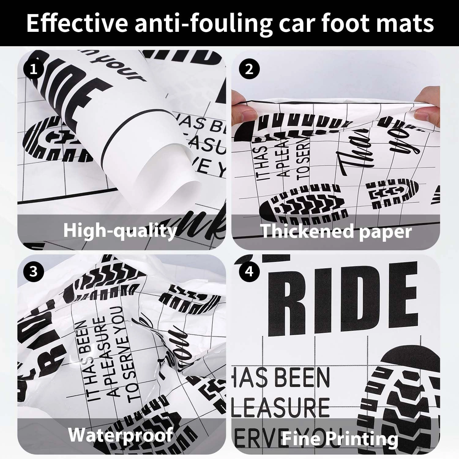 Paper Floor Mats - 50pcs 20" x 16" Disposable