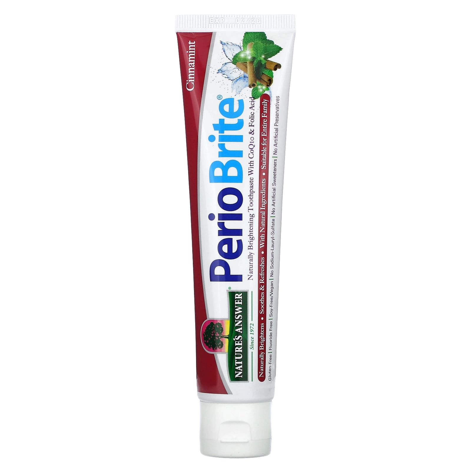 Nature's Answer PerioBrite Xylitol Cinnamint Toothpaste Suitable for Entire Family 113.4 g