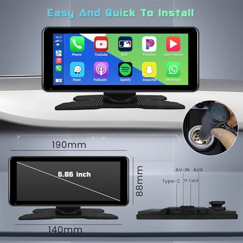 Carplay Wireless Screen Car Dashcam - 4K