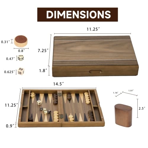 Backgammon Set - Wooden Folding