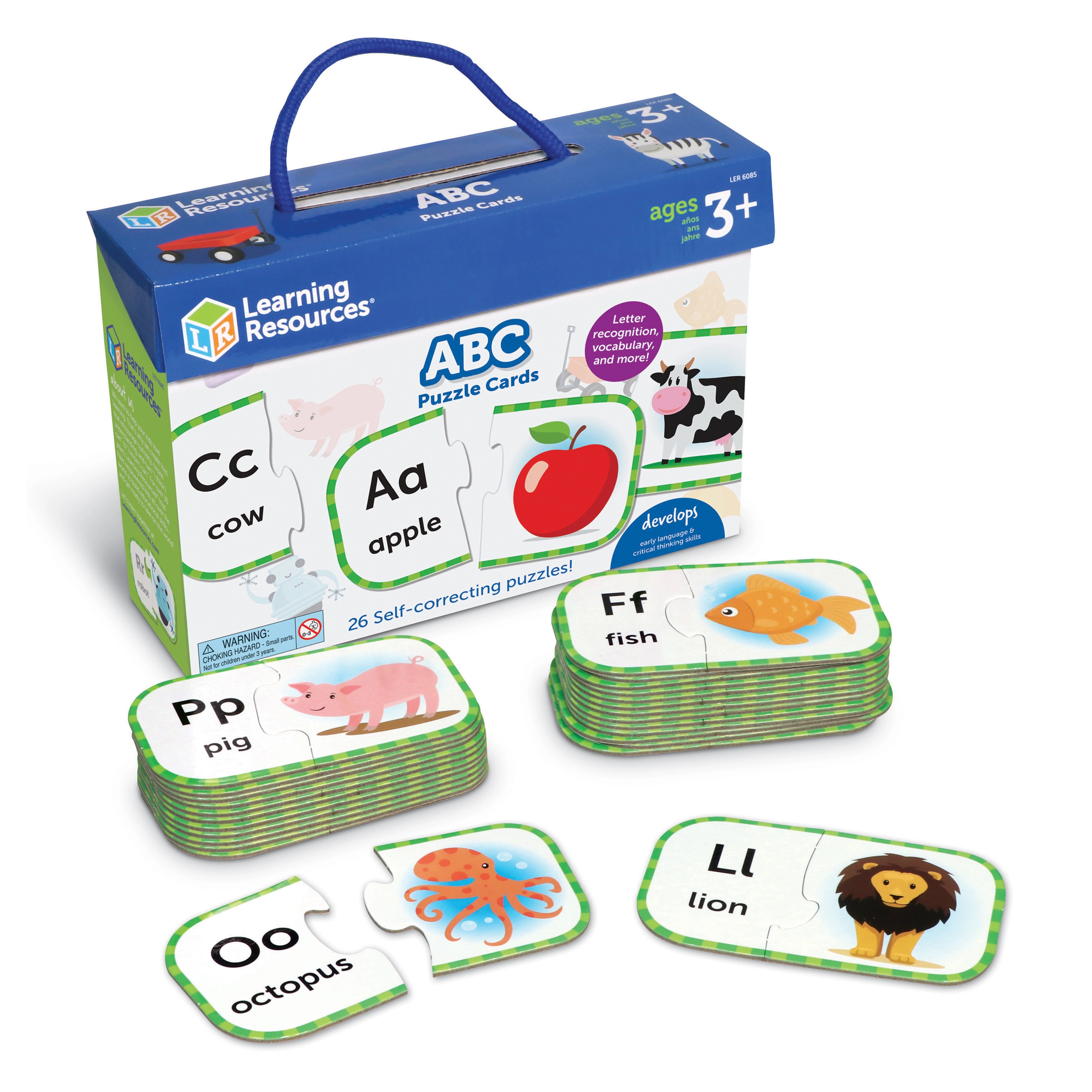 Learning Resources Upper And Lowercase Alphabet Puzzle Cards - Suitable for 4 years and above 26 pieces