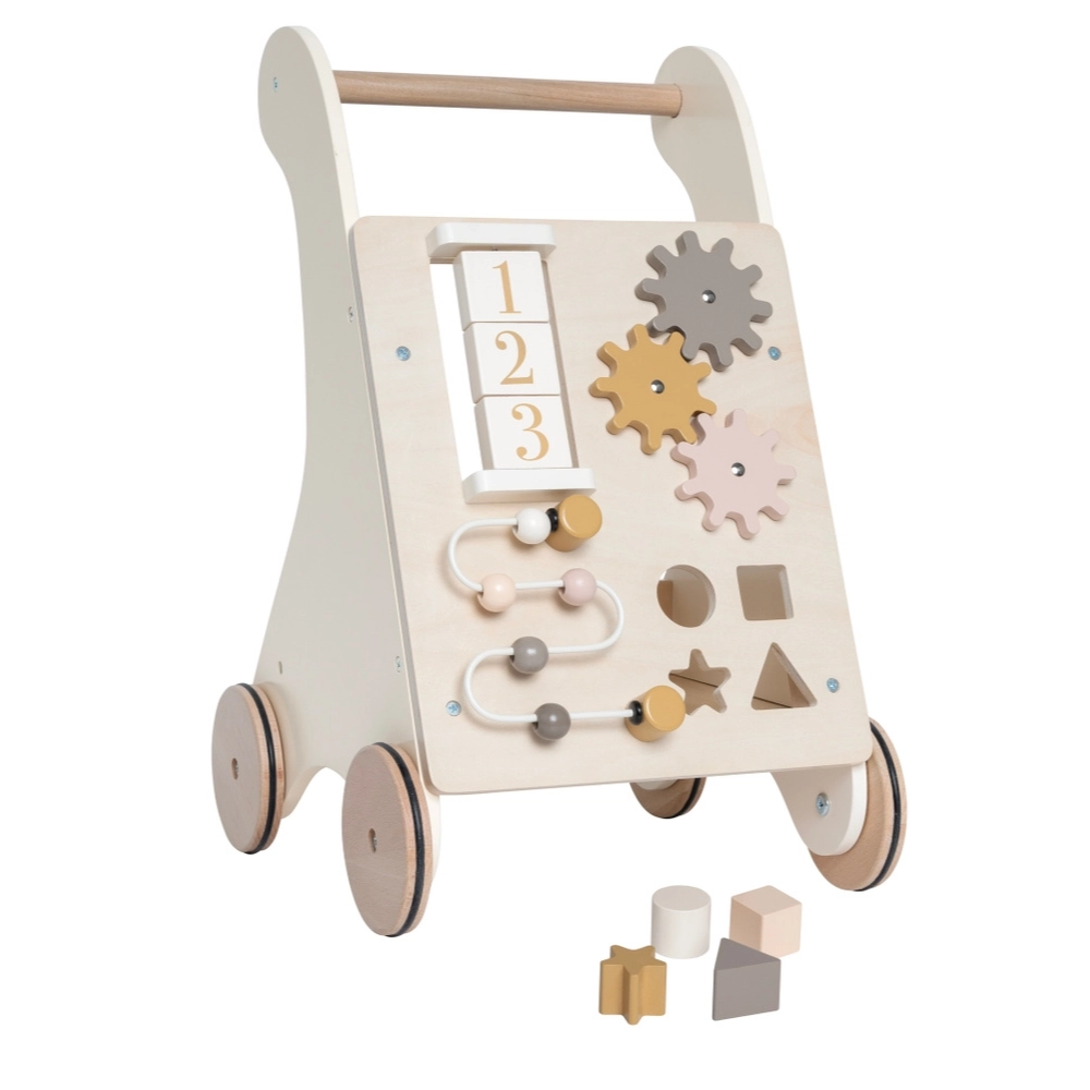 JaBaDaBaDo Activity Wagon Baby Walker - Suitable for 1 year & above FSC-certified wood