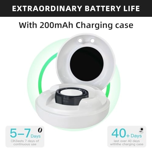 Smart Fitness Ring - Titanium 40+ Days Battery Life Rose Gold