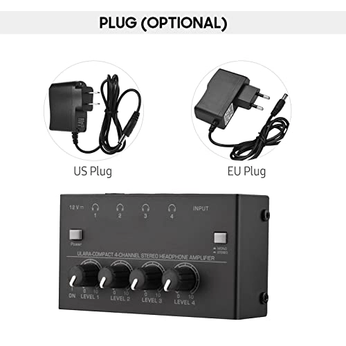 4-channel Stereo Headphone Amplifier - Ultra-compact Mono & Stereo Switch