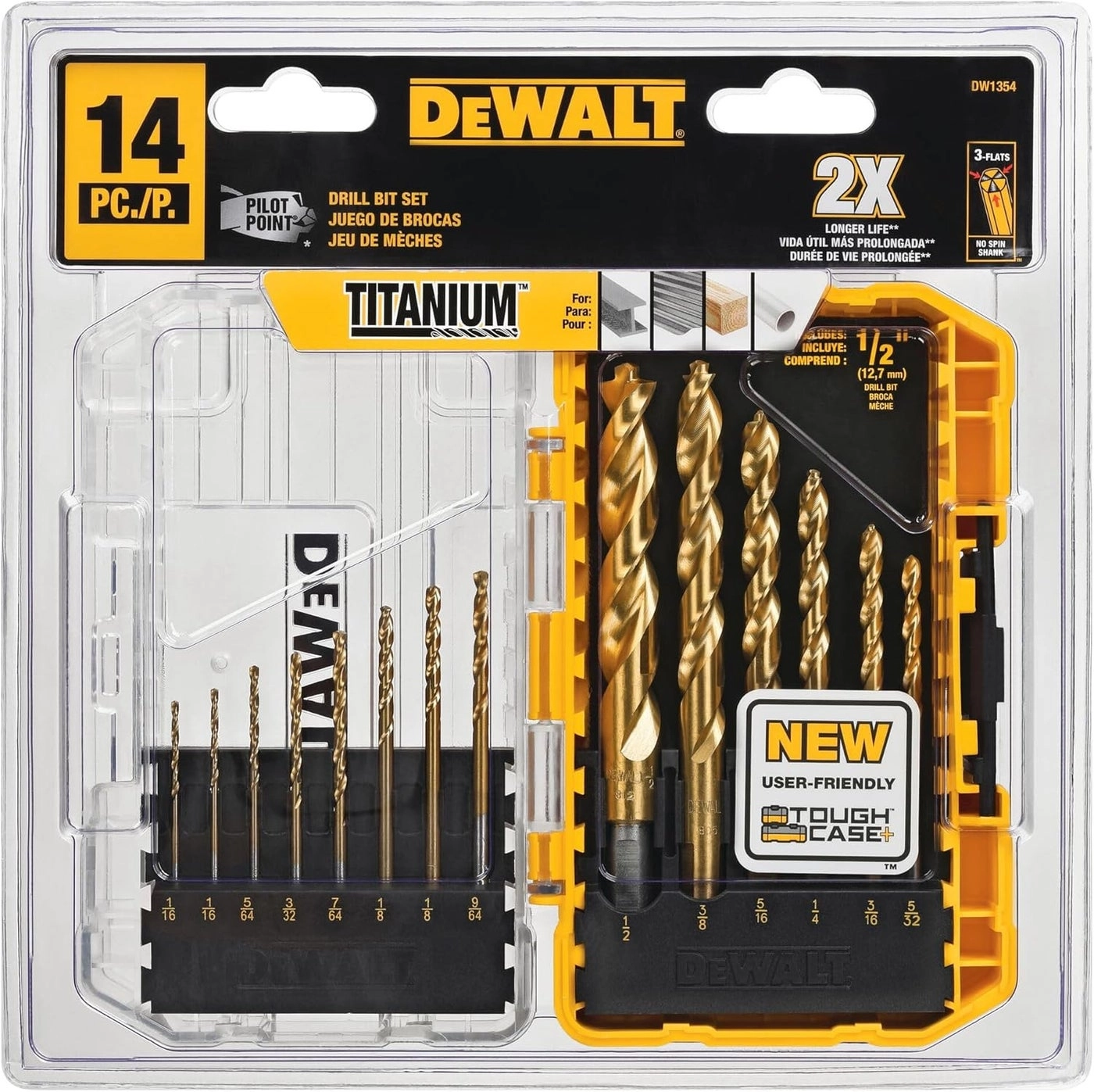 Drill Bit Set - Titanium Nitride Coated 14Piece
