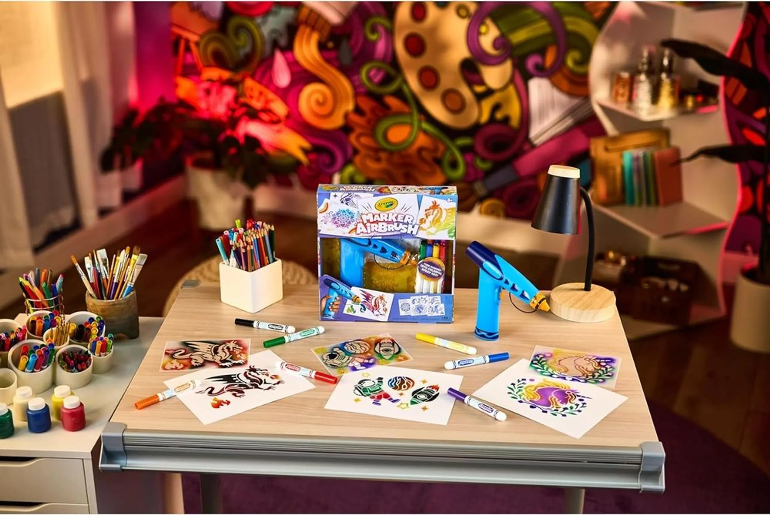 Marker Airbrush Creative Art Kit - Multicolor