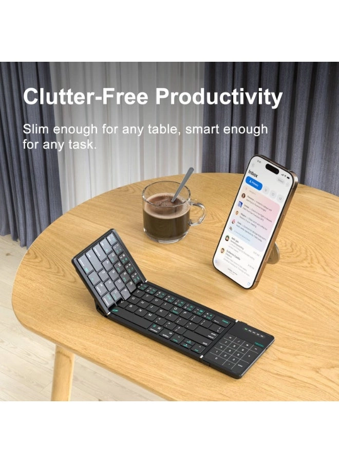 Foldable Bluetooth Keyboard - AR/EN Wireless