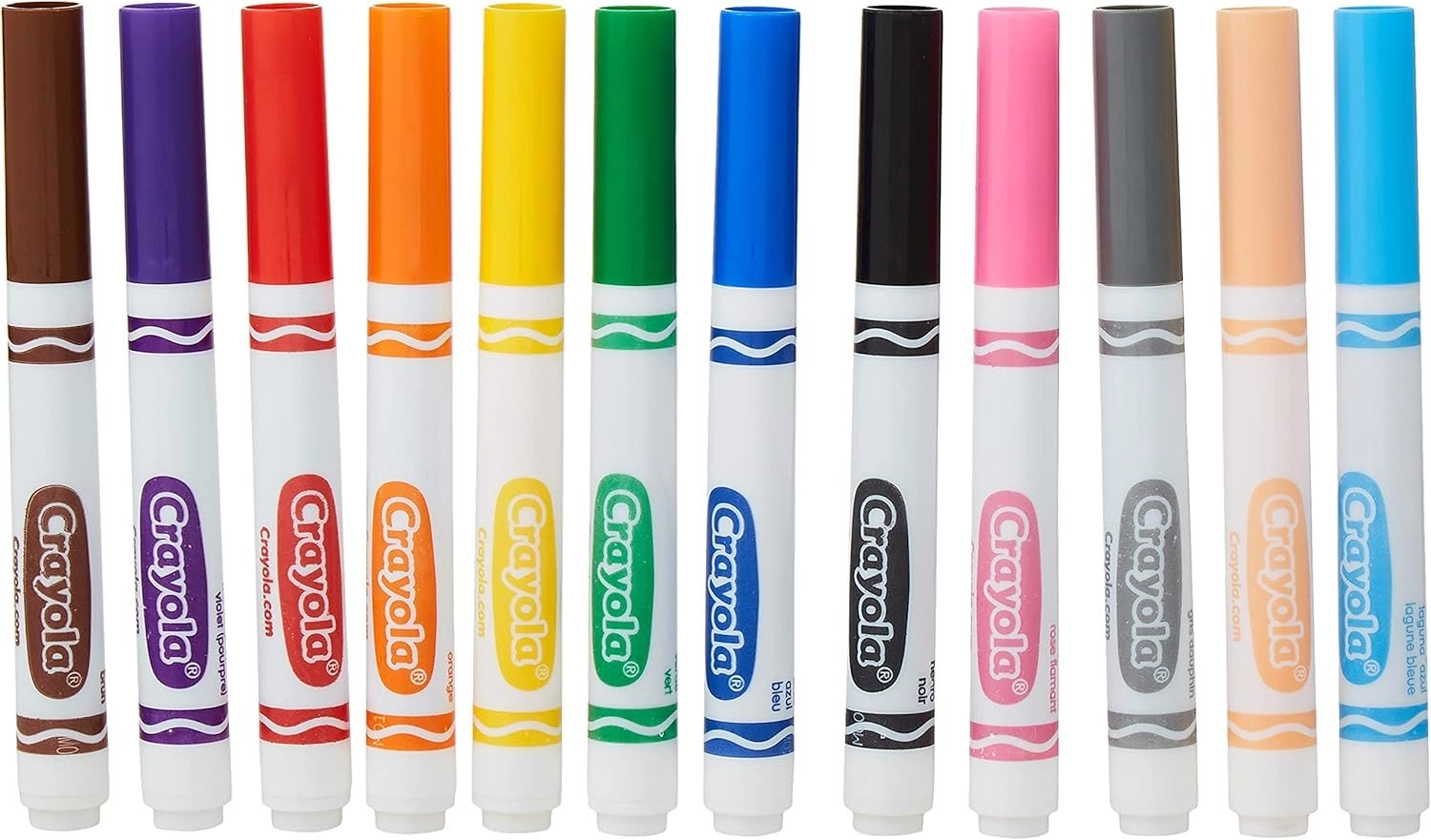 Broad Line Markers - 12 Multi Colour