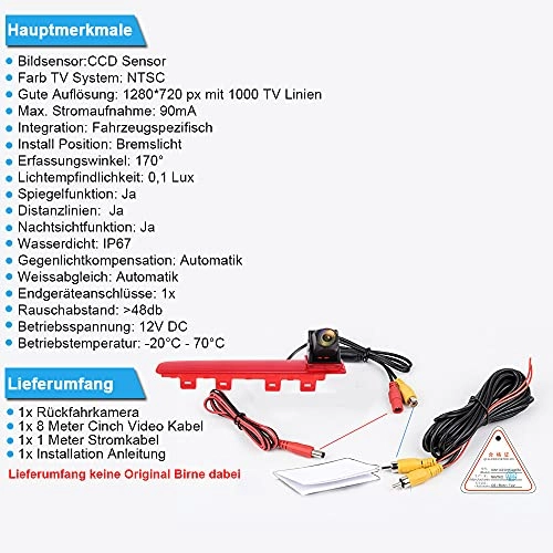 Reversing Camera - Night vision 628 x 586 pixels