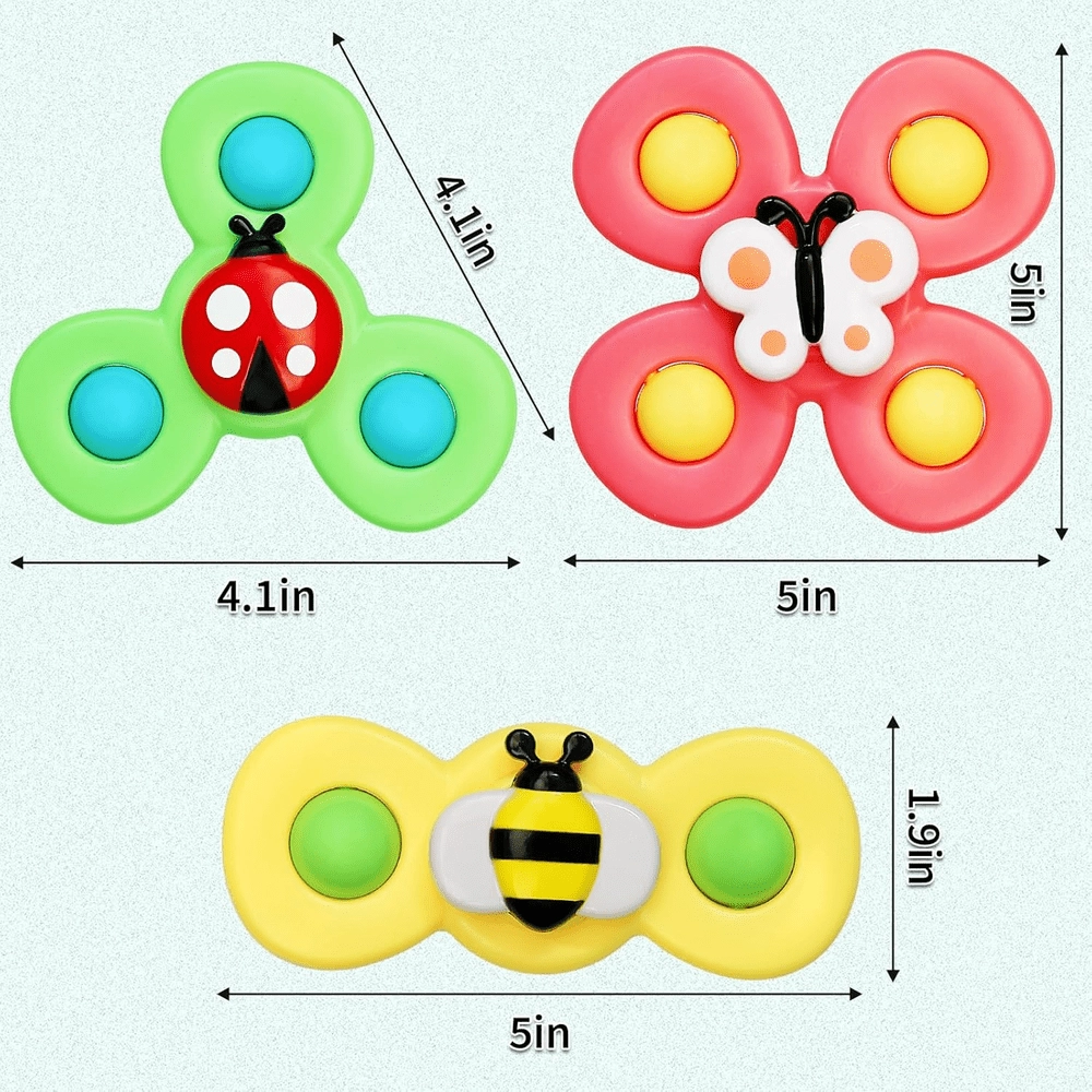 Sensory Spinner Toy - Suitable for 12 months & above 3pcs