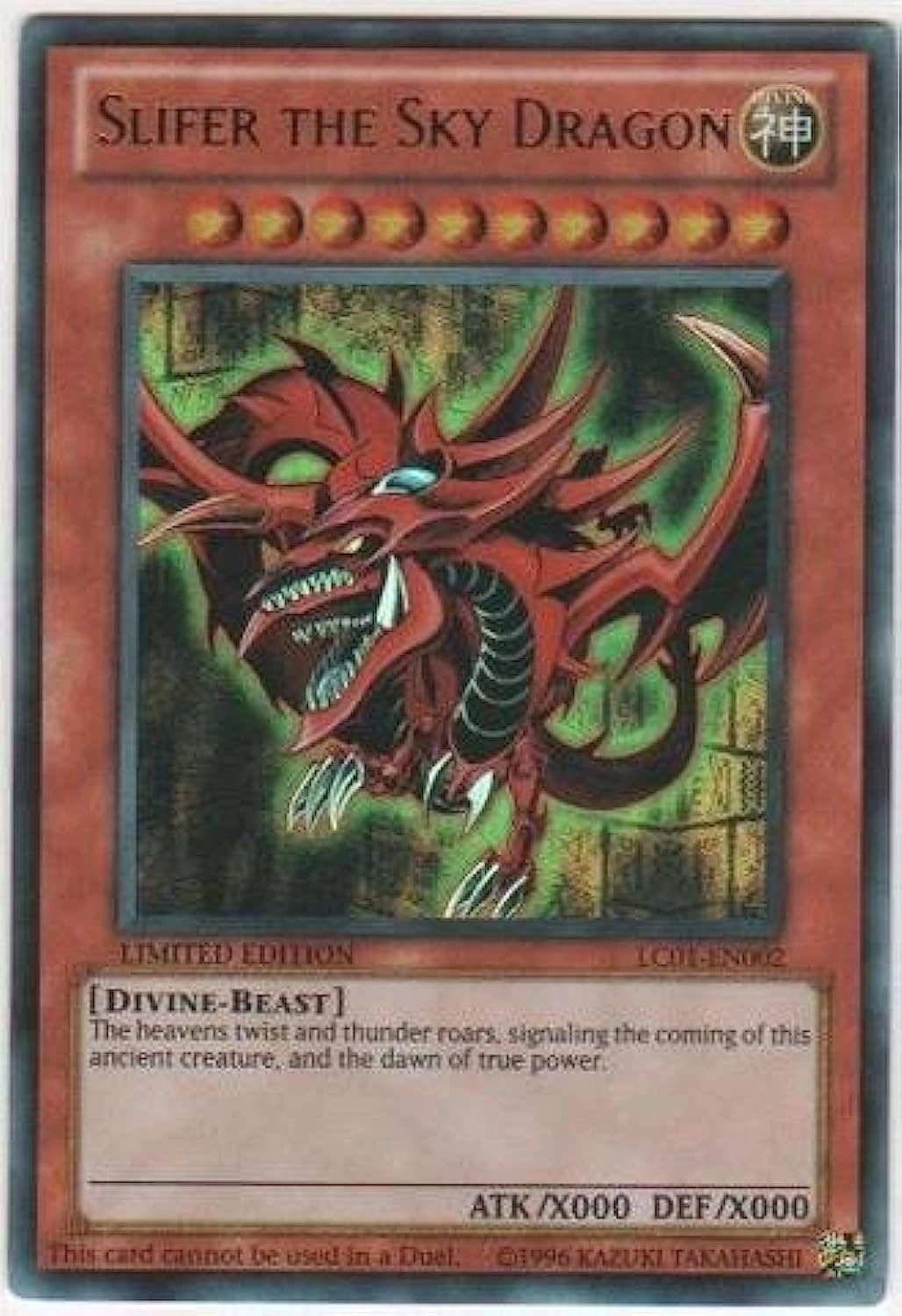 Yu-Gi-Oh! Slifer the Sky Dragon LC01-EN002 - Legendary Collection Limited Edition