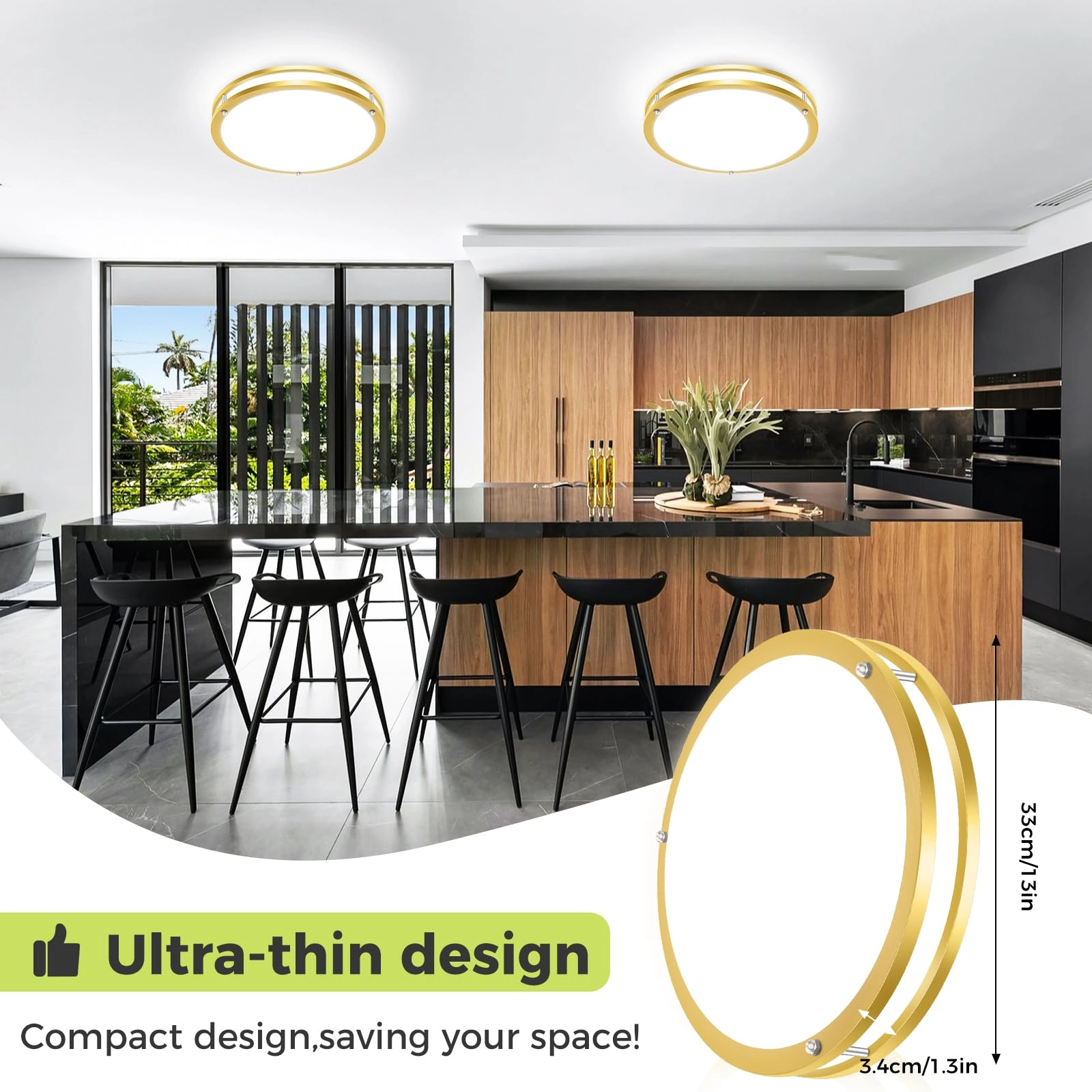 Flush Mount Ceiling Light - 5CCT Dimmable Pack