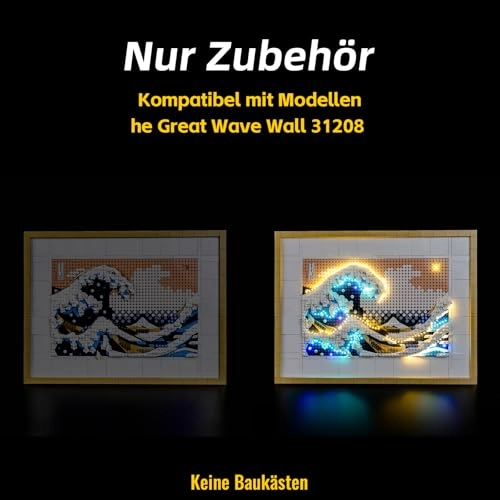 Remote Control Light Kit for LEGO Hokusai - The Great Wave 31208 - Copper Line