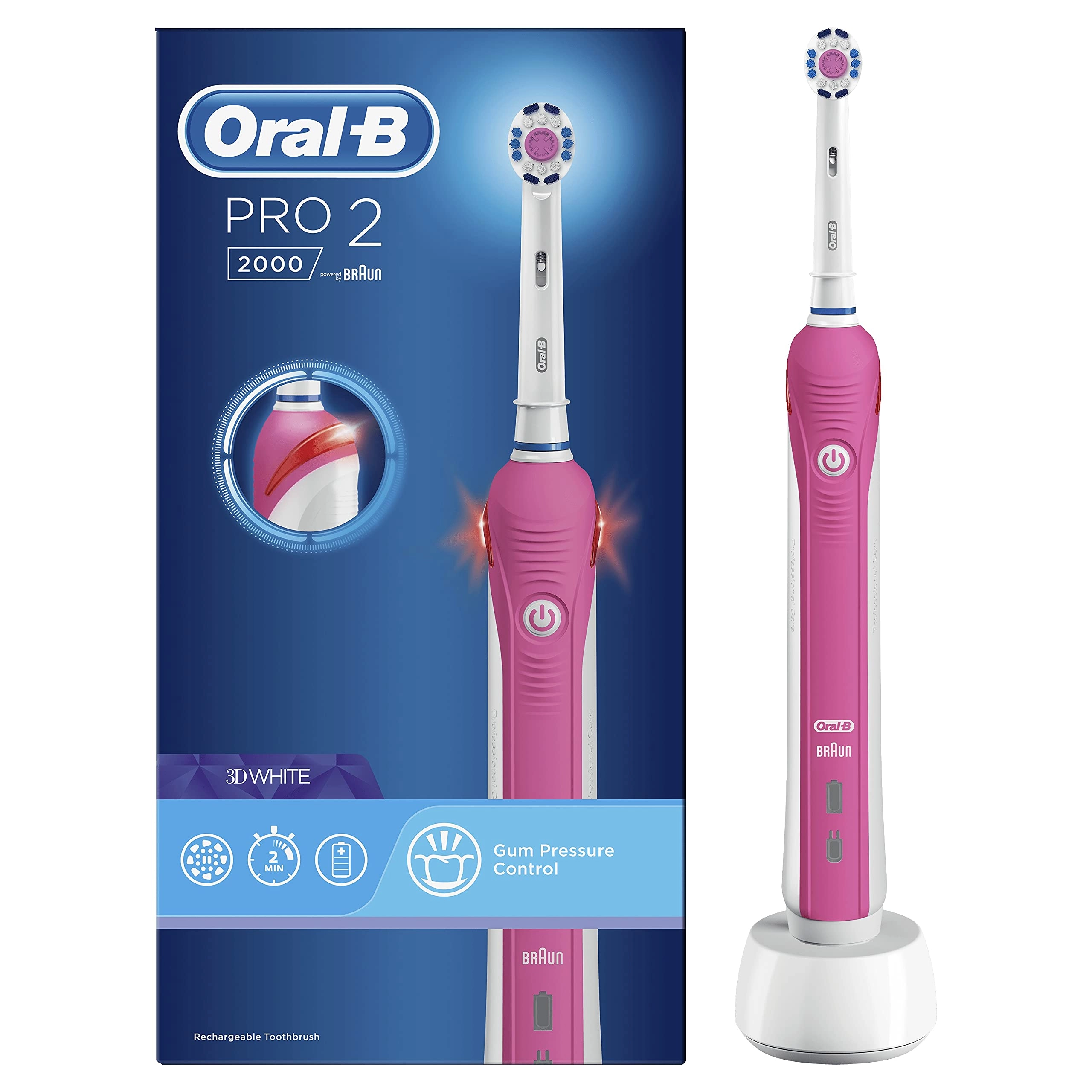 Pro 2 2000 - Rechargeable White 1 Brush Head