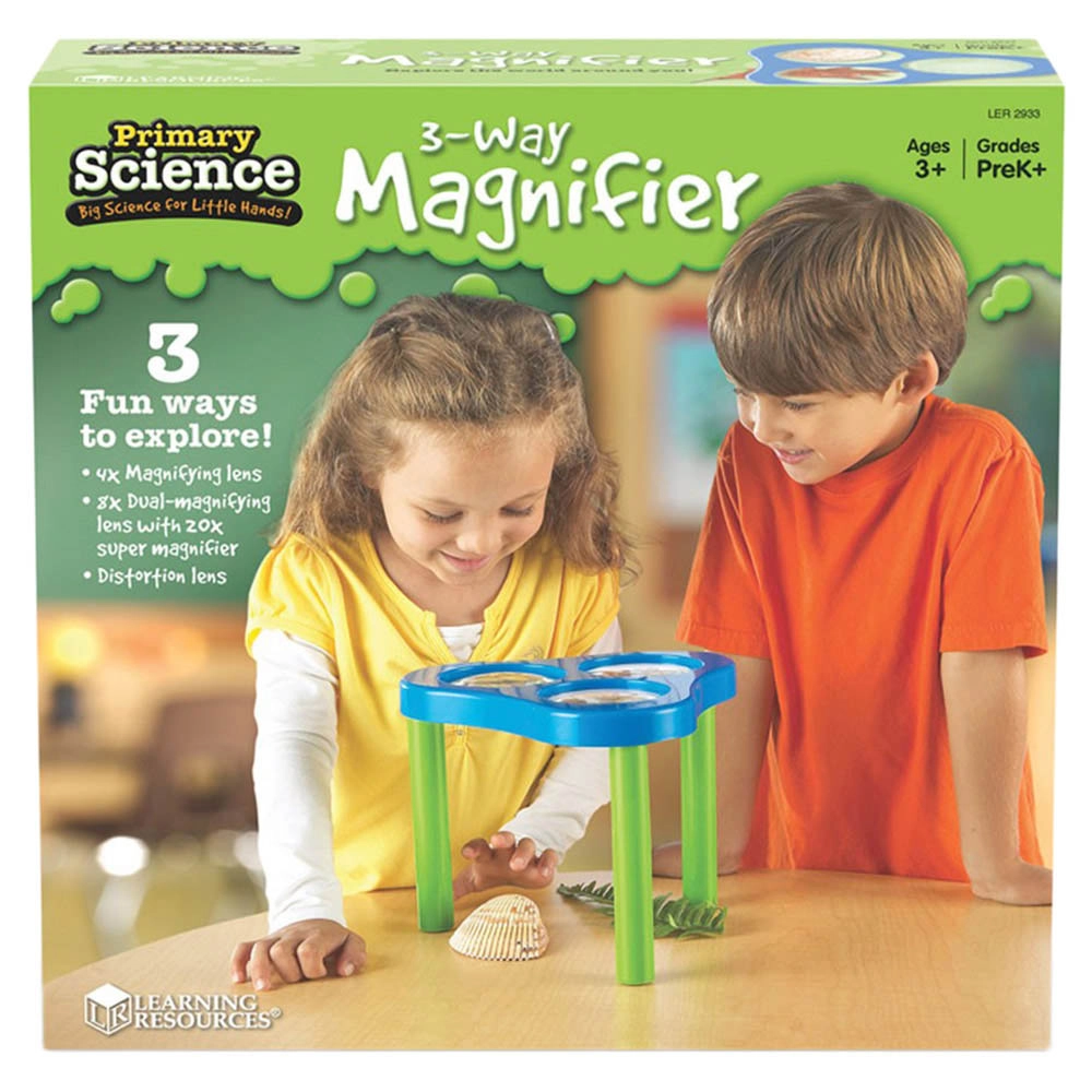 Three Way Magnification Science Station - 4x 8x/20x kaleidoscopic distortion - 8 years+