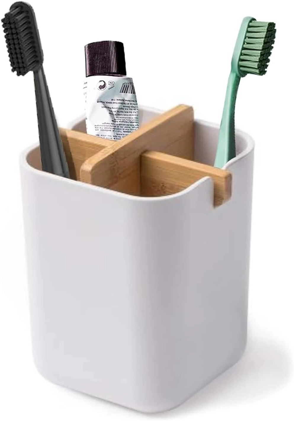 Bamboo Toothbrush Holder - Tough Bamboo Eco-Friendly Compact